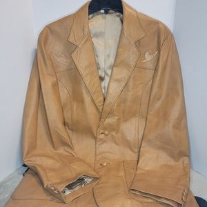 Leather Jacket. Pioneer Wear Golden Collection. Size 46 Mens